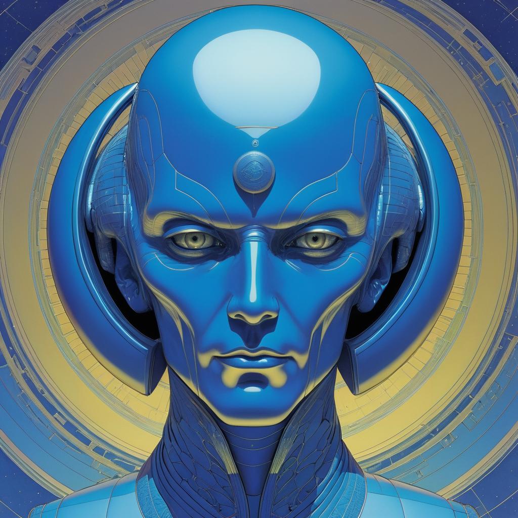 Intriguing Alien Diplomat in Moebius Style