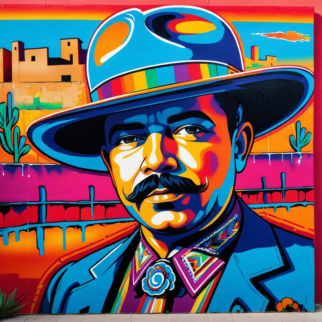 Vibrant Graffiti Art of Pancho Villa