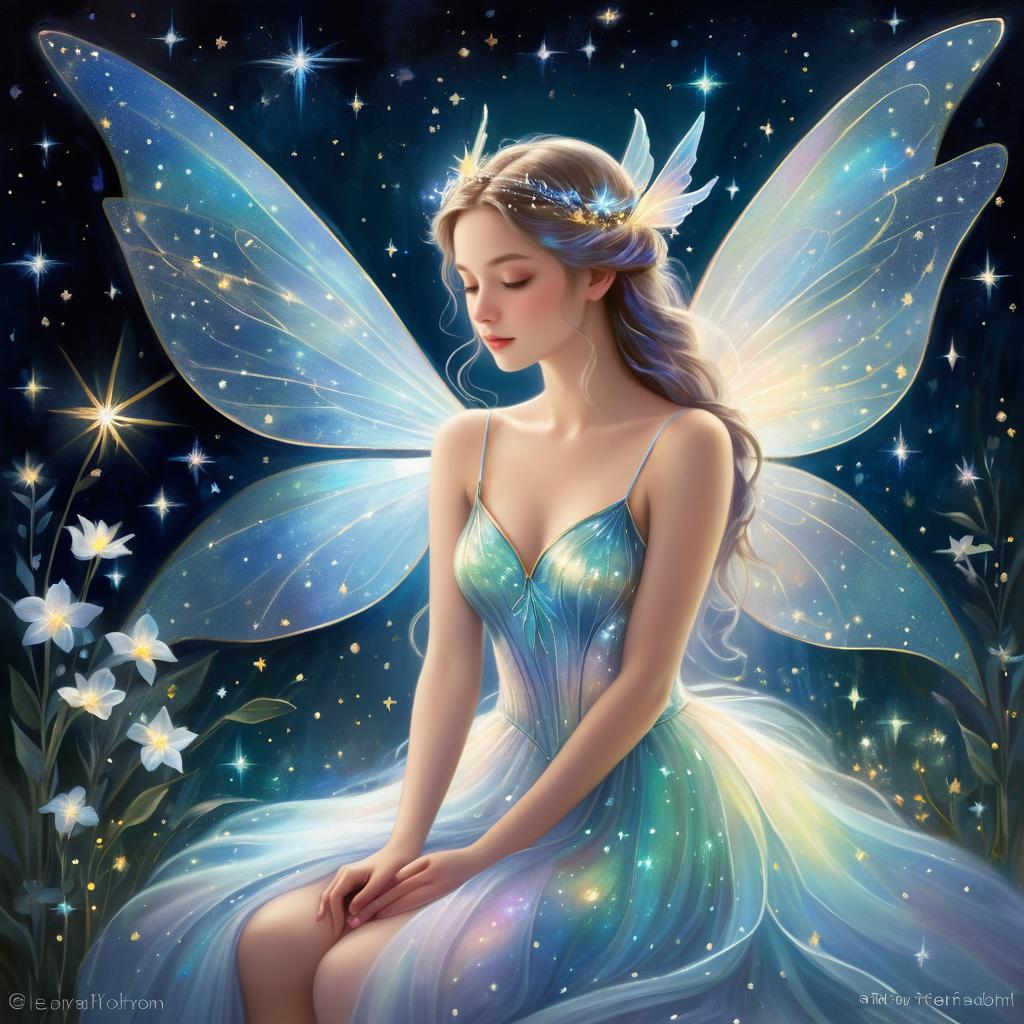 Ethereal Fairy in Twinkling Starlight