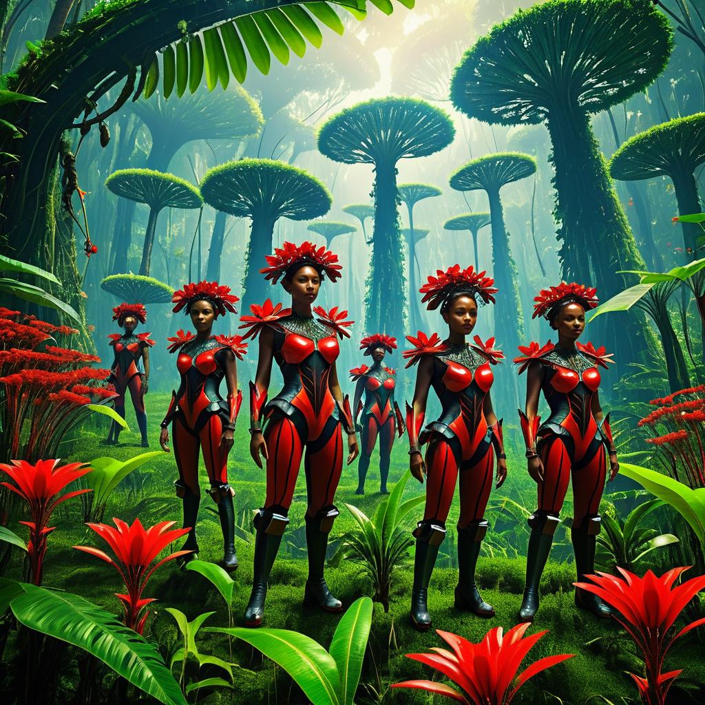 Futuristic Botanists in Madagascar Jungle