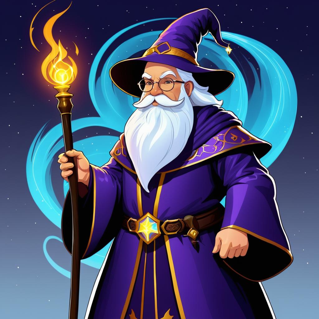 Enchanting Wizard Character Illustration