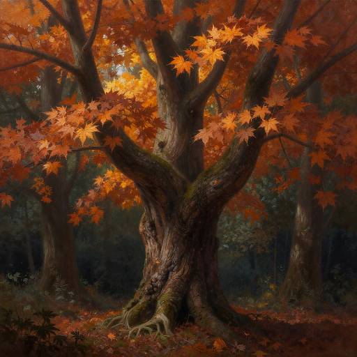 Mystic Maple Tree in Enchanted Forest