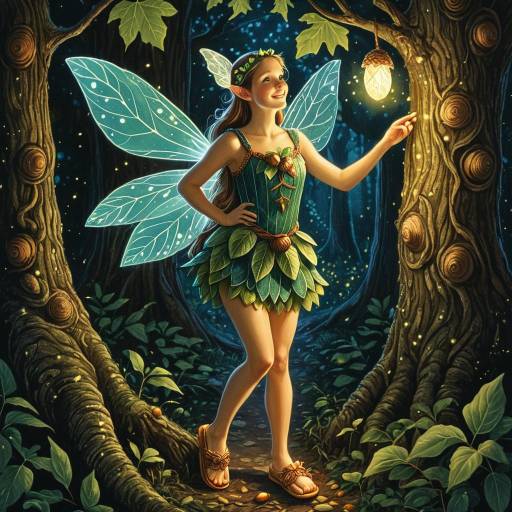 Mischievous Fairy in Enchanted Forest Mischievous Fairy in Enchanted Forest
