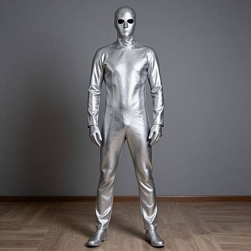Man in Shiny Metallic Suit