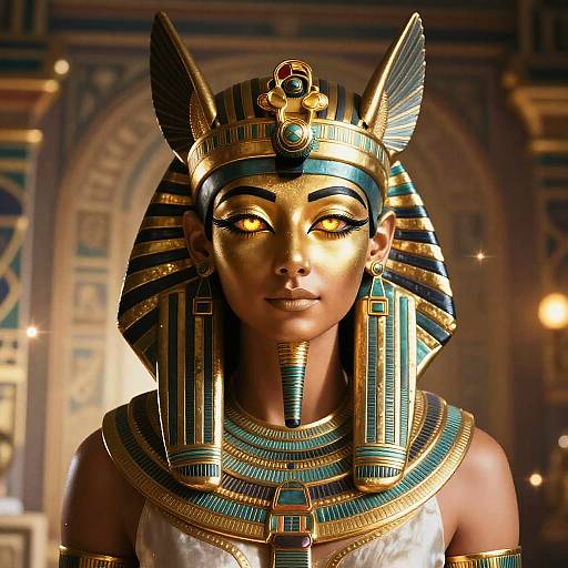 Ethereal Egyptian Goddess Fantasy Scene