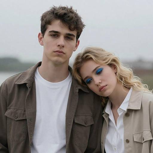 Melancholic Intimate Portrait of Couple