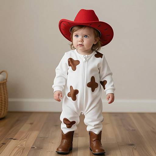 Adorable Baby in Cowgirl Costume