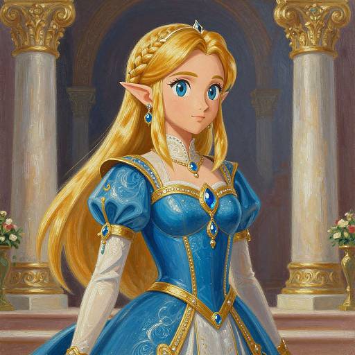 Oil-Painted Portrait of Princess Zelda