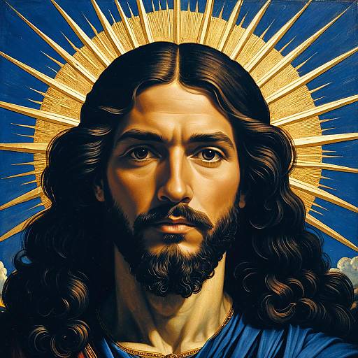 Neo-Renaissance Sun with Divine Eyes