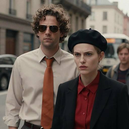 Urban Portrait of Two Stylish Individuals