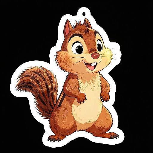 Lively Pixar-Style Chipmunk Character