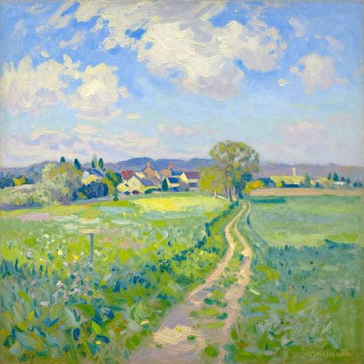 Serene Impressionist Landscape by Pissarro