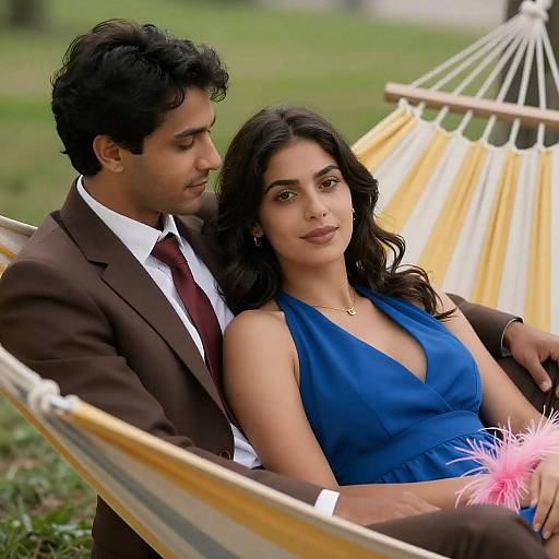 Romantic Hammock Portrait in Nature