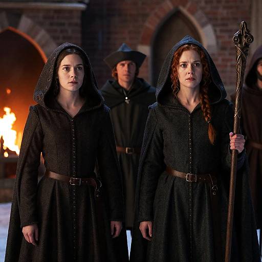 Mysterious Medieval Gathering by Firelight