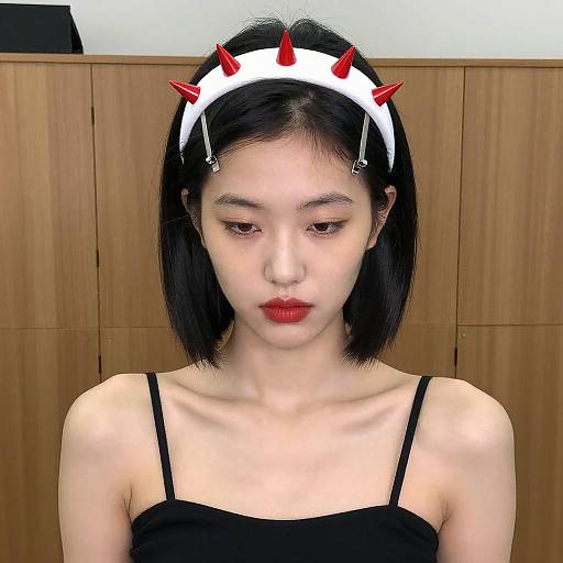 Portrait of Asian Woman with Headband