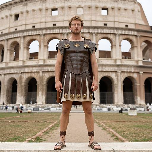 Man in Roman Theater Costume