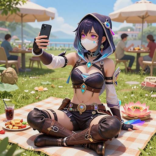 Hyper-Realistic Portrait of Ayaka Picnic