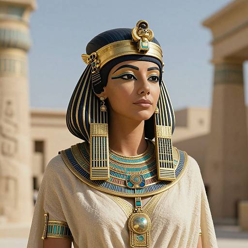 Ultra Realistic Cleopatra in Royal Attire