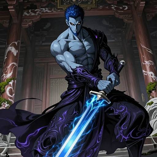 Surreal Ukiyo-e Sith in Temple