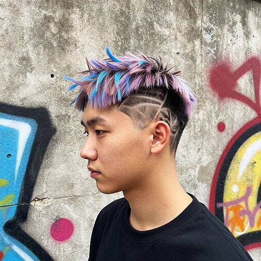 Artistic Undercut with Colorful Urban Vibes