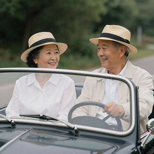 Joyful Ride of an Elderly Couple