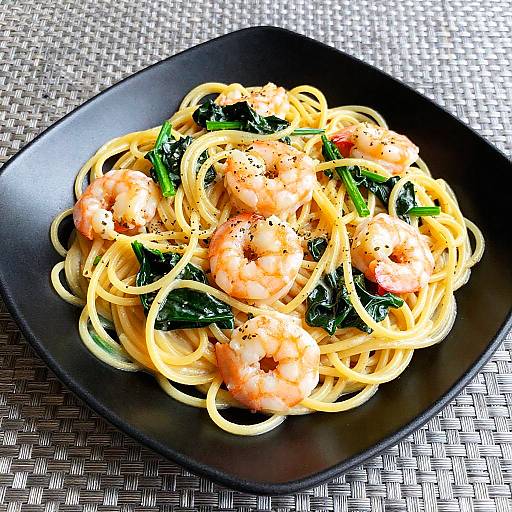 Creamy Shrimp and Spinach Spaghetti
