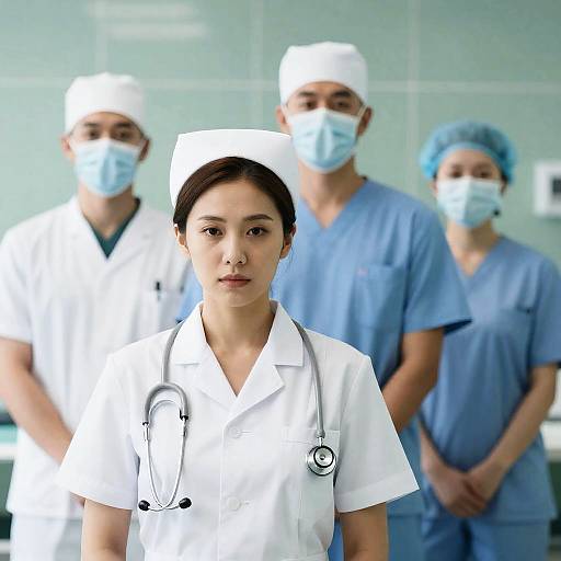 Medical Professionals in Green Room