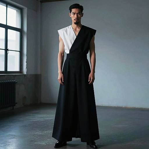 Goatee Male Model in Blue Loft