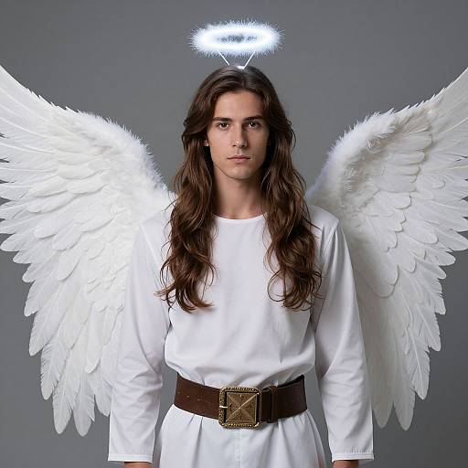 Realistic LED Angel Costume with Halo