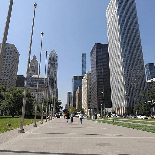 Vibrant Cityscape from Low Angle Perspective