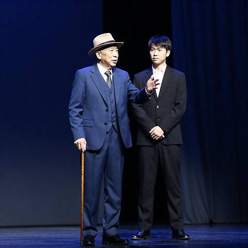 Stage Duo: Elderly Gentleman and Attendant