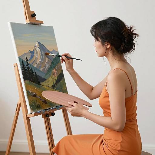 Colorful Artist in a Bright Setting