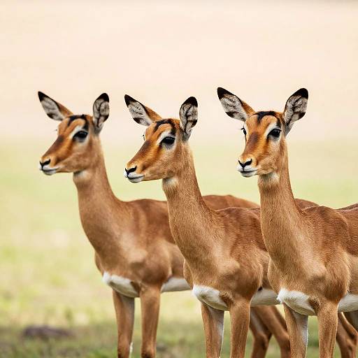 Elegant African Antelopes in Field