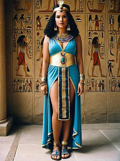 Egyptian Nile Queen in Regal Attire