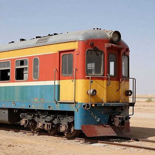 Vibrant Abandoned Desert Train