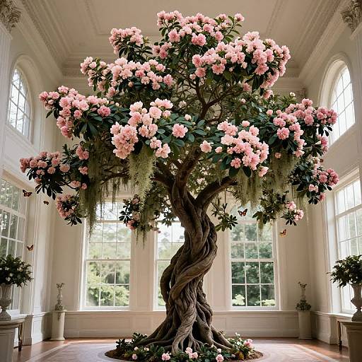 Twisted Manzanita Tree with Flowers