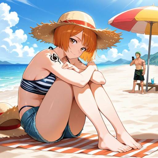 Zoro Enjoying a Day at the Beach