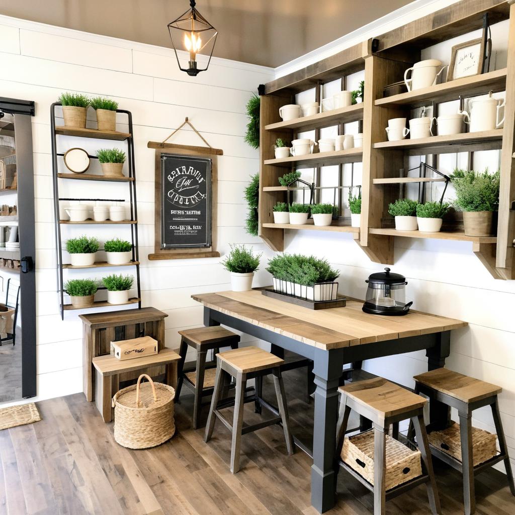 Rustic Coffee Shop Corner Design Inspiration