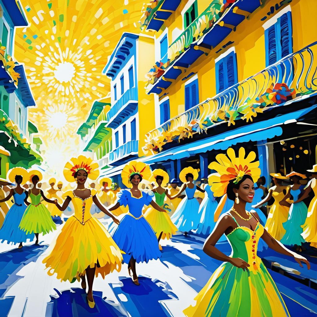 Vibrant Carnival in Van Gogh Style