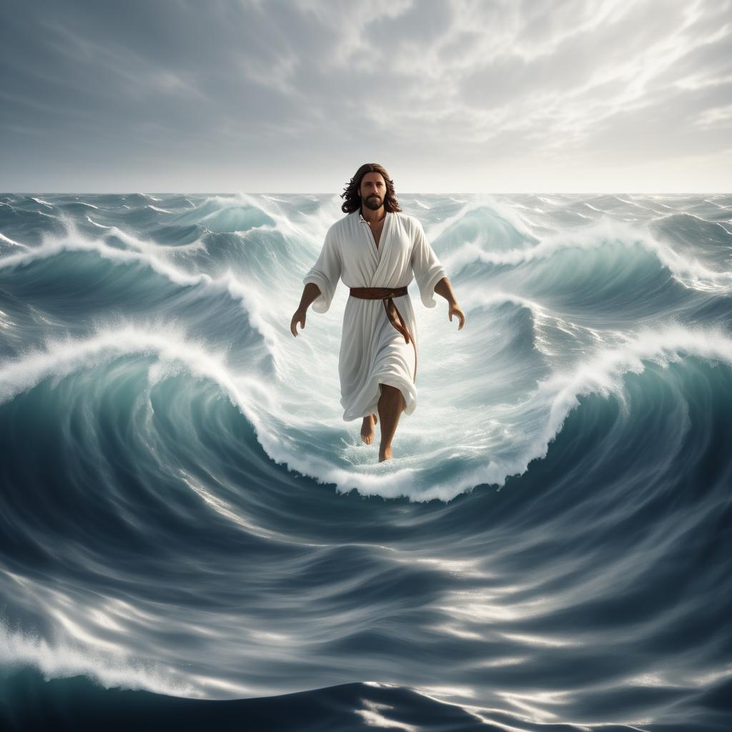 Jesus Walking on Turbulent Waters