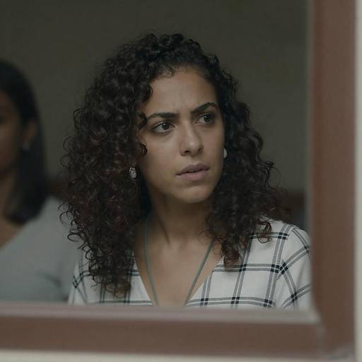 Intense Portrait of a Woman in Window