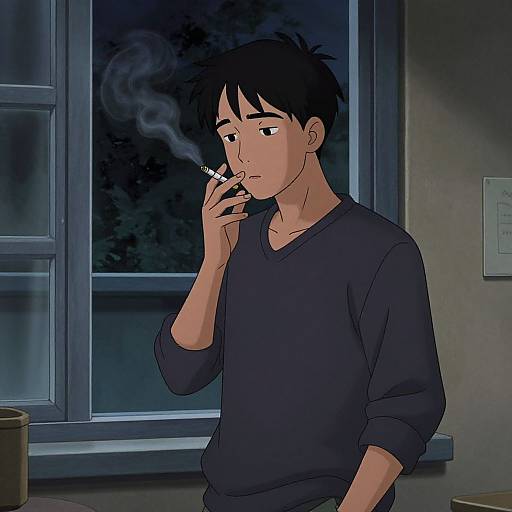 Cinematic Night Portrait by Window