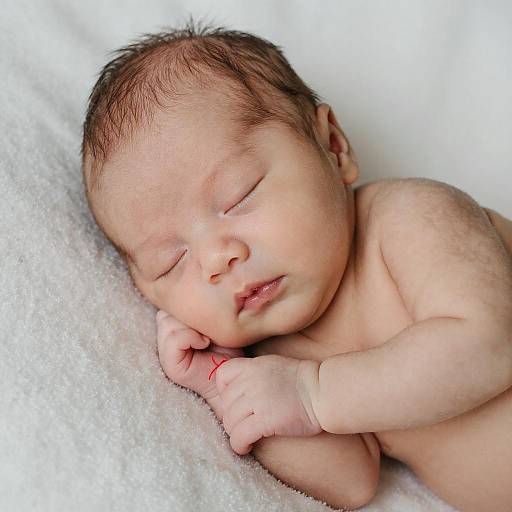 Peaceful Newborn Photography on Soft Blanket