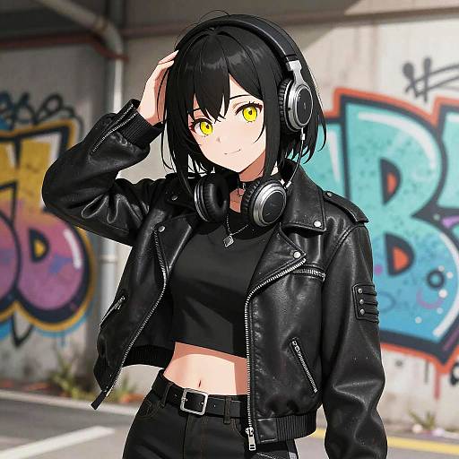 Urban Anime Girl in Streetwear