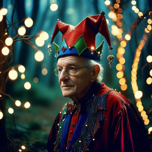 Whimsical Jester in Enchanted Forest