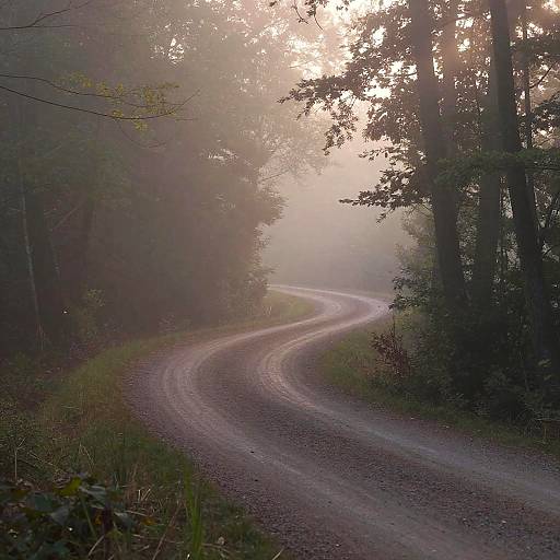 Euler Curve in Misty Forest Dawn