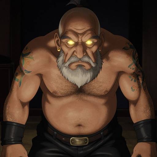 Mature Anime Strongman Portrait