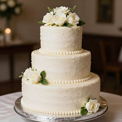 Elegant Wedding Cake Photography