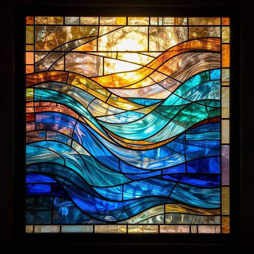 Modern Stained Glass Flux Art