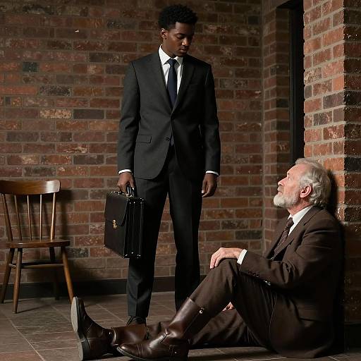 Dramatic Encounter in a Dim Room